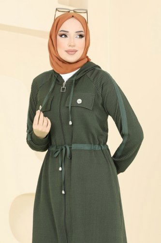 moda selvim كاب اخضر عفني 4047PM271 - Thumbnail