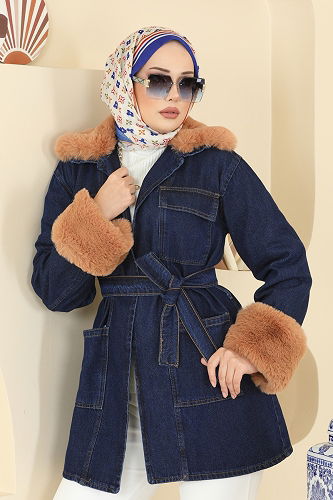 moda selvim كاب جينز غامق 4086ORG1169 - Thumbnail