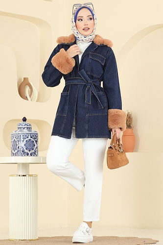 moda selvim كاب جينز غامق 4086ORG1169 - Thumbnail