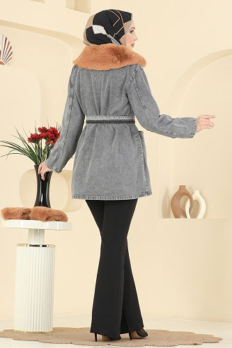 moda selvim كاب رمادي جينز 4086ORG1169 - Thumbnail