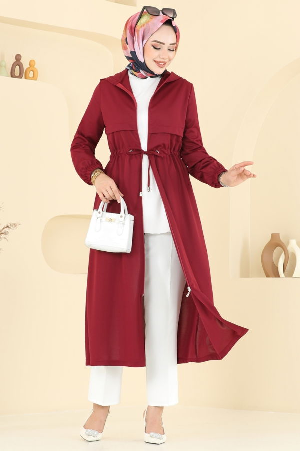 Modaselvim NET 20%+20% DISCOUNT IN THE CARD Overcoat 420DVL817 Burgundy