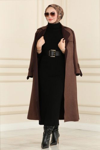 A.L. - Overcoat 4277AL357 Brown