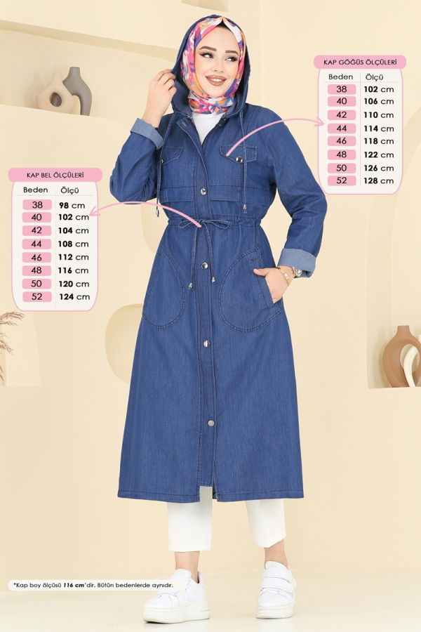 Modaselvim معطف/كاب كاب جينز غامق 4287MKL719