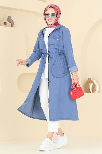 moda selvim كاب جينز فاتح 4287MKL719 - Thumbnail