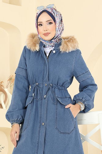 moda selvim كاب جينز فاتح 4292MKL719 - Thumbnail