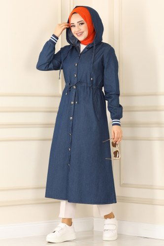 M.K.L. - Overcoat 4330MKL719 Dark Denim