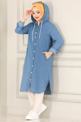 M.K.L. - Overcoat 4346MKL719 Light Denim