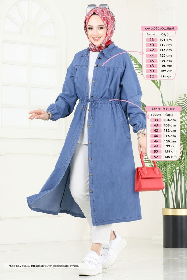 Modaselvim معطف/كاب كاب جينز فاتح 4367MKL719