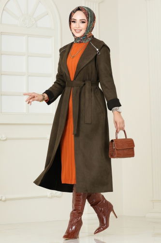 A.L. - Overcoat 4398AL357 Khaki