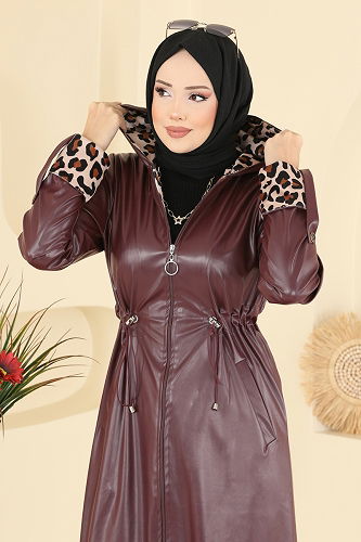 moda selvim كاب خمري 4409AL357 - Thumbnail