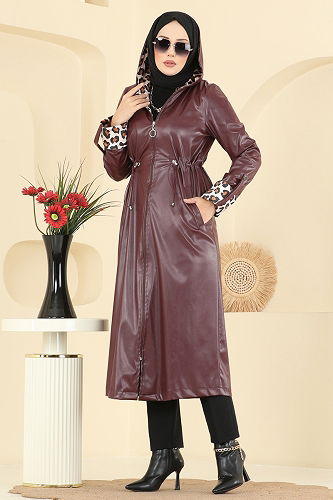 moda selvim كاب خمري 4409AL357 - Thumbnail