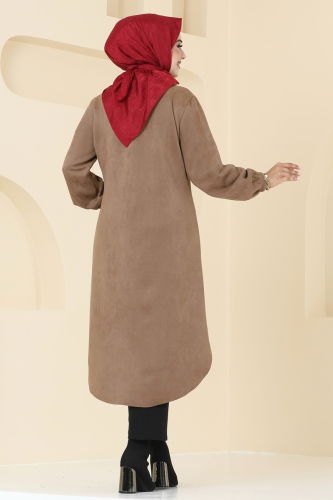 moda selvim Overcoat 4438AL357 Dark Vision - Thumbnail