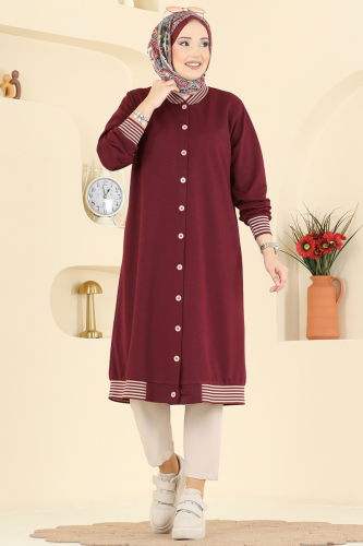 P.R.M. - Overcoat 4518PM271 Burgundy