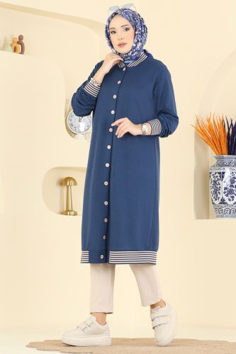 P.R.M. - Overcoat 4518PM271 Indigo