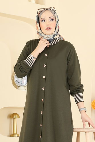 moda selvim كاب اخضر عفني 4518PM271 - Thumbnail