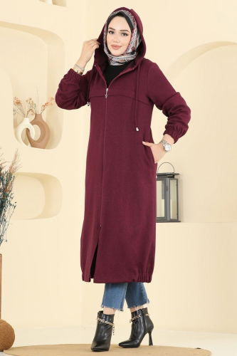 D.V.L. - Overcoat 462DVL817 Burgundy