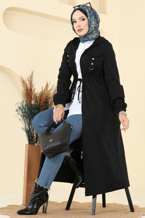ロンハーマン soft shell Modacoat xs overcoat-467dvl817-black-