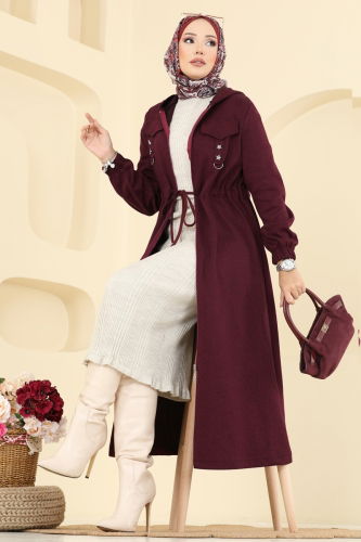 D.V.L. - Overcoat 467DVL817 Burgundy