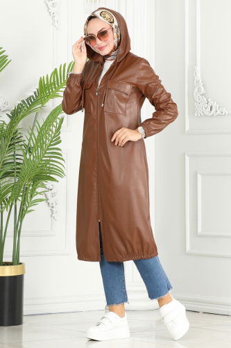 moda selvim OVERCOAT 503MSM187 Tan - Thumbnail