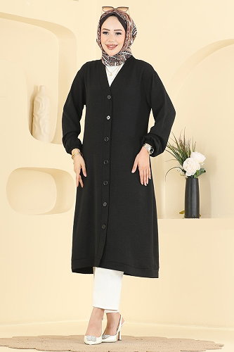 moda selvim كاب أسود 5044MP806 - Thumbnail