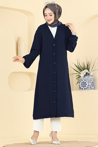 moda selvim كاب كحلي غامق 5044MP806 - Thumbnail