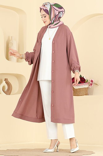 moda selvim كاب وردي غامق 5044MP806 - Thumbnail