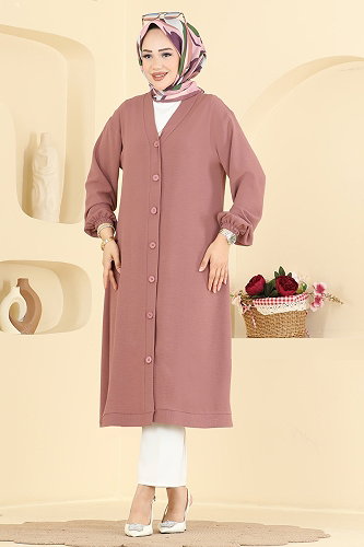moda selvim كاب وردي غامق 5044MP806 - Thumbnail