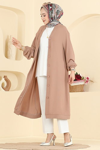 moda selvim كاب بيج 5044MP806 - Thumbnail