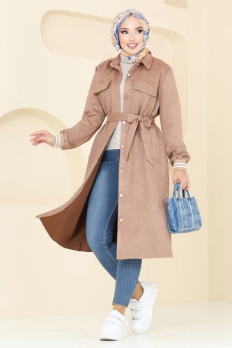 moda selvim Overcoat 5281AL357 Vision - Thumbnail