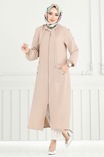 moda selvim كاب بيج 5318NFC915-M - Thumbnail