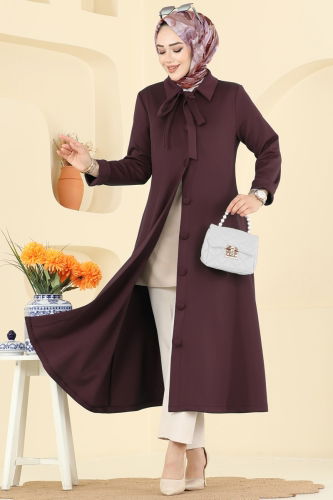 E.D.F. - Overcoat 5620EDF311 Burgundy