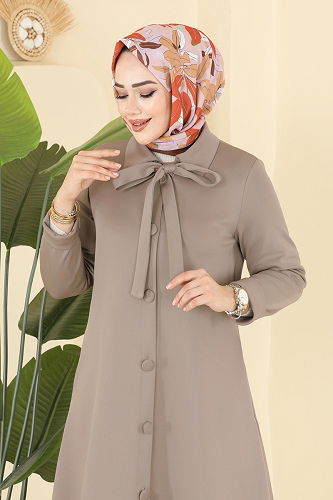 moda selvim Overcoat 5620EDF311 Dark Vision - Thumbnail