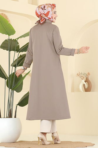 moda selvim Overcoat 5620EDF311 Dark Vision - Thumbnail