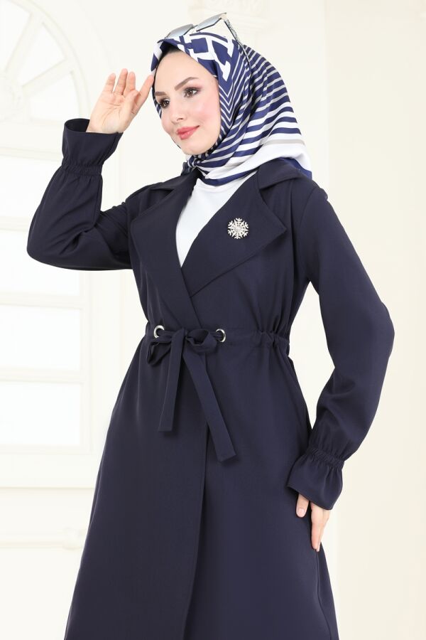 Overcoat 5653EDF311 Navy Blue - 3