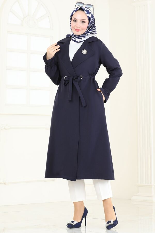 Overcoat 5653EDF311 Navy Blue - 2