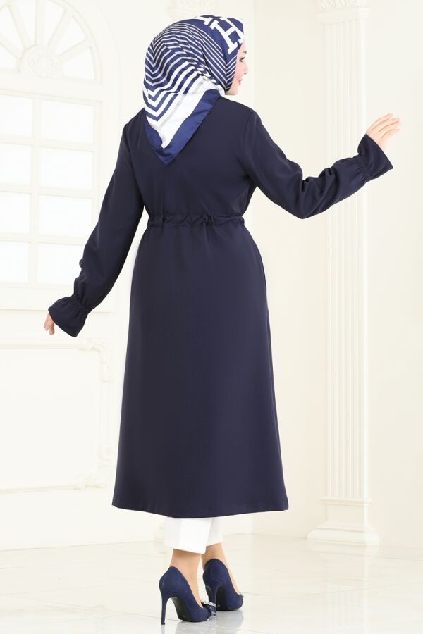 Overcoat 5653EDF311 Navy Blue - 4