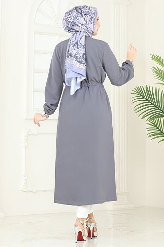 moda selvim كاب رمادي 5669EDF311 - Thumbnail