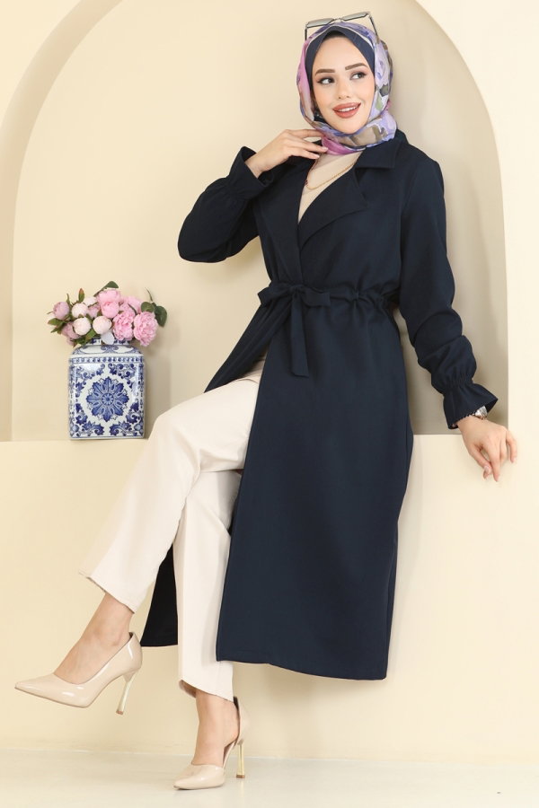 Modaselvim Overcoat / Coat Overcoat 5732EDF311 Navy Blue
