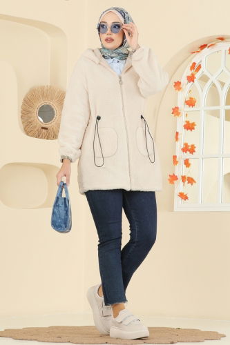 T.E.G. - Overcoat 6039TEG847 Ecru