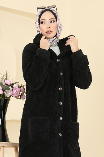 moda selvim كاب أسود 6053TEG847 - Thumbnail