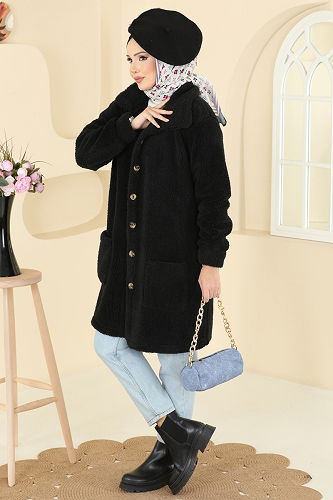 moda selvim كاب أسود 6053TEG847 - Thumbnail