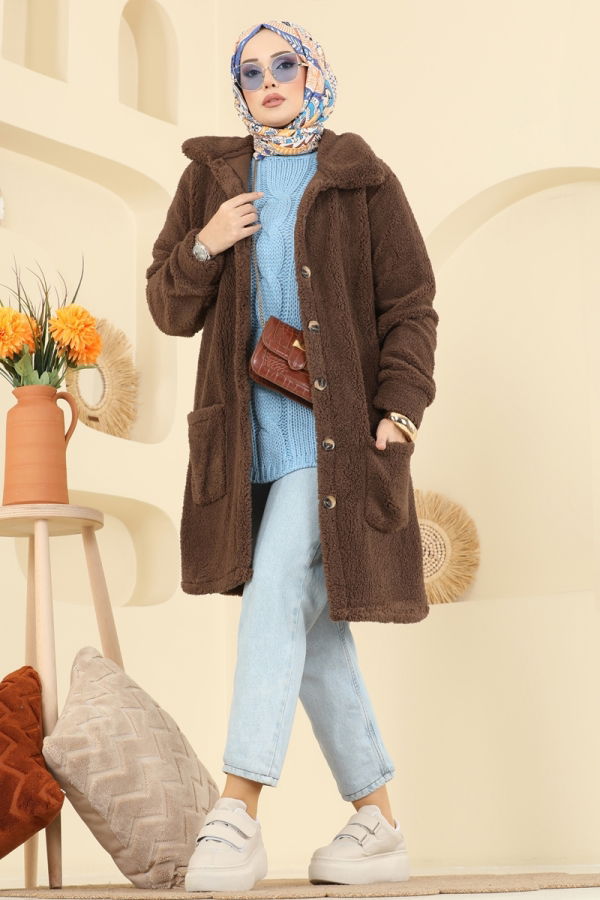 Modaselvim Overcoat / Coat Overcoat 6053TEG847 Brown