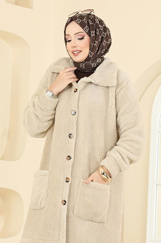 moda selvim كاب بيج 6053TEG847 - Thumbnail