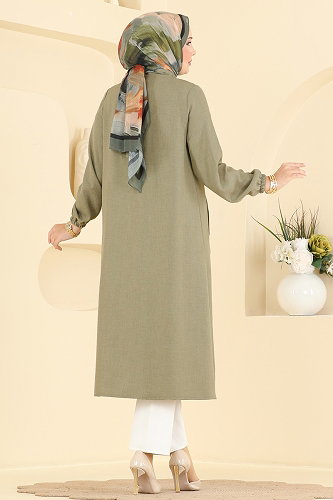 moda selvim كاب أخضر عشبي 6065MP806 - Thumbnail