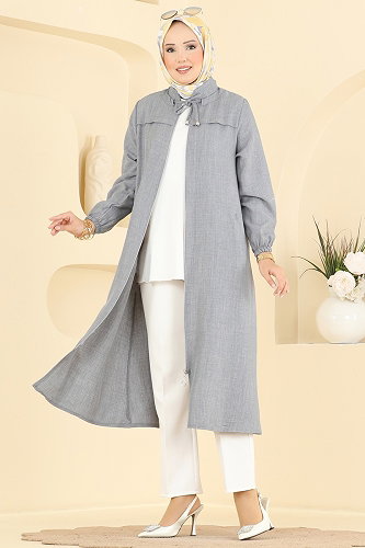 moda selvim كاب رمادي 6065MP806 - Thumbnail