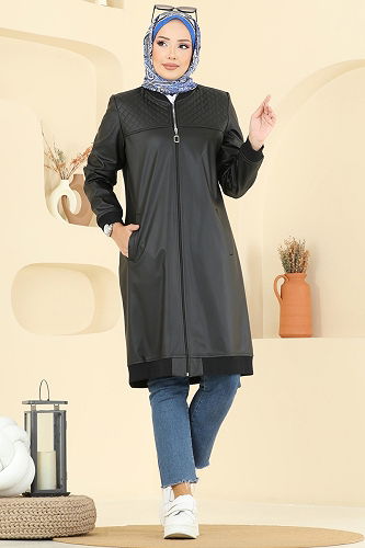 moda selvim كاب أسود 6105S324 - Thumbnail