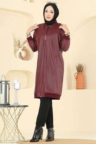 moda selvim كاب خمري 6105S324 - Thumbnail