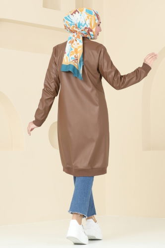 moda selvim Overcoat 6105S324 Tan - Thumbnail