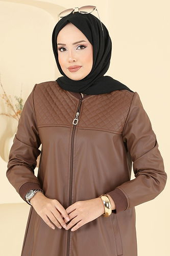 moda selvim كاب عسلي 6105S324 - Thumbnail