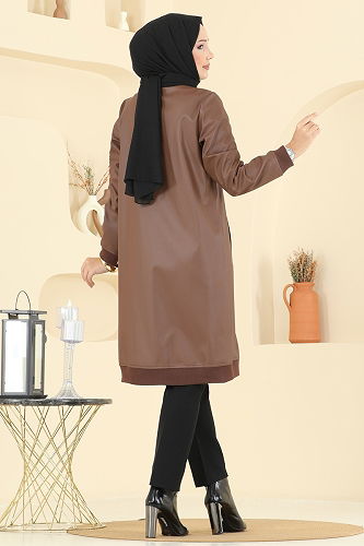 moda selvim كاب عسلي 6105S324 - Thumbnail